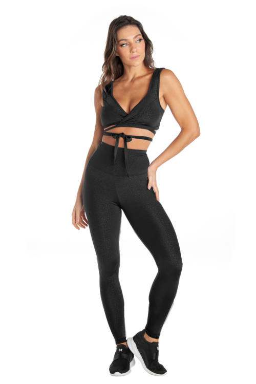 Black Dream High-Waisted Leggings | Sculpting Fit, Seamless Comfort & Cheetah Print