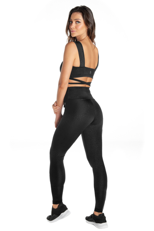Black Dream High-Waisted Leggings | Sculpting Fit, Seamless Comfort & Cheetah Print