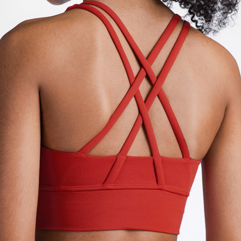Cross-Back Sports Bra – High-Support Activewear for Women