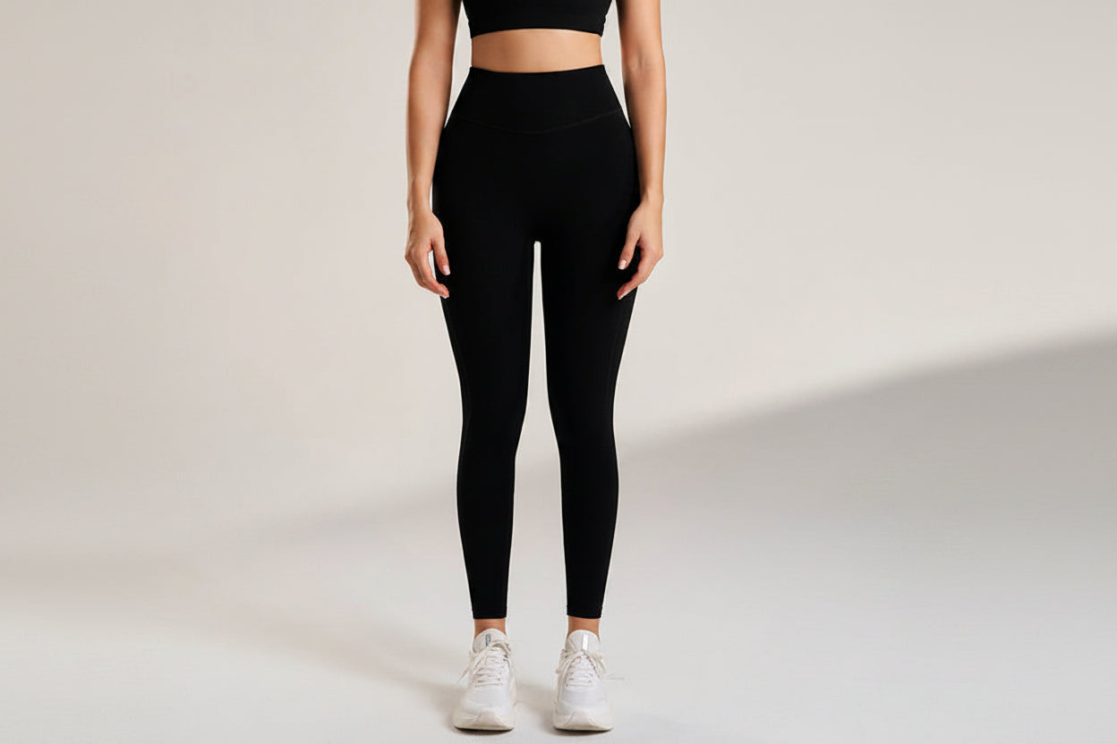 Women's High-Waist Cropped Leggings — Quick-Dry Nylon | Yoga & Fitness