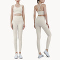 Women's 2-Piece Yoga Set – Sports Bra & High-Waist Leggings | Quick-Dry Nylon Activewear