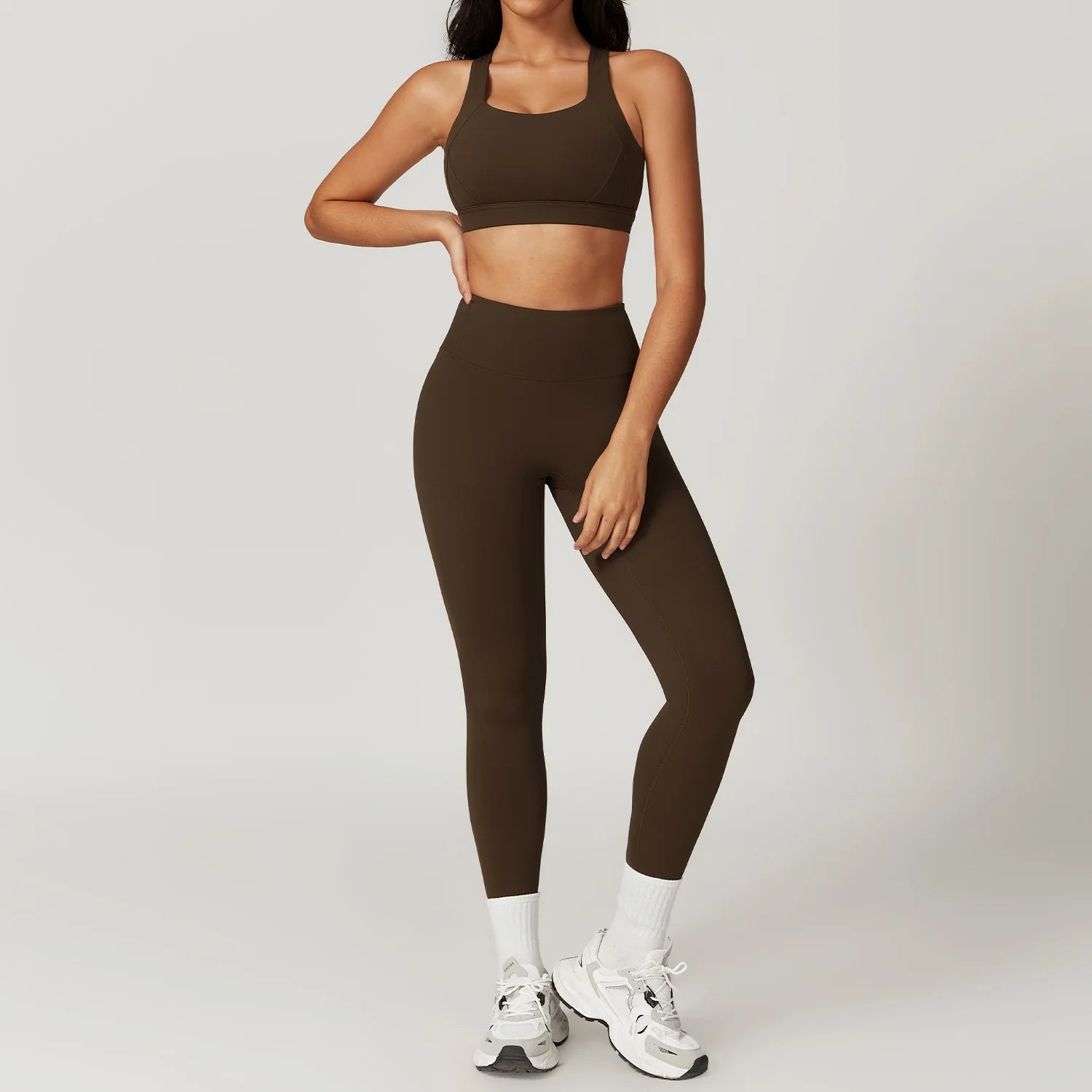 Women's 2-Piece Workout Set — Sports Bra & High-Waist Leggings