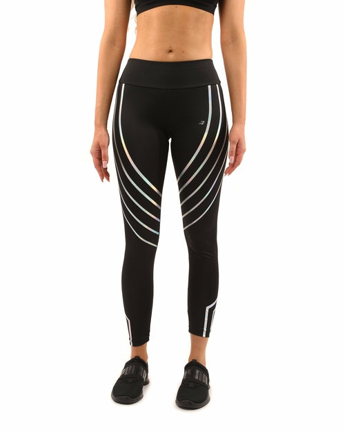 Laguna Activewear Set — High-Waist Leggings & Racerback Sports Bra | Black