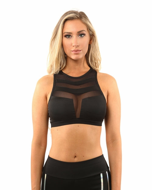 Laguna Activewear Set — High-Waist Leggings & Racerback Sports Bra | Black