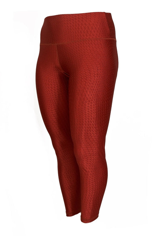 Hi-Rise Cube Performance Leggings – Persimmon | Sculpting Fit & All-Day Comfort
