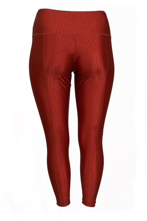Hi-Rise Cube Performance Leggings – Persimmon | Sculpting Fit & All-Day Comfort