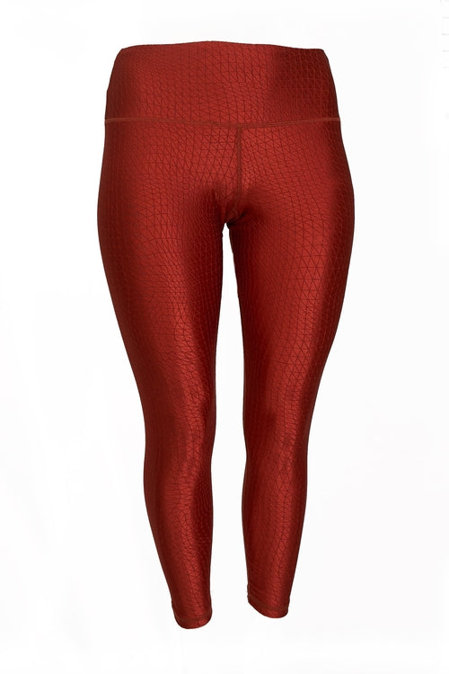 Hi-Rise Cube Performance Leggings – Persimmon | Sculpting Fit & All-Day Comfort