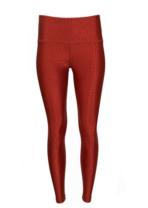 Hi-Rise Cube Performance Leggings – Persimmon | Sculpting Fit & All-Day Comfort
