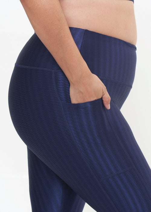 Hi-Rise Square Pocket Leggings - Midnight Zap Pattern