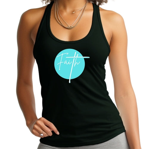 Womens Fitness Tank Top Graphic T-shirt Faith - Christian